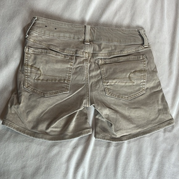 tan khaki midi shorts - Picture 2 of 4